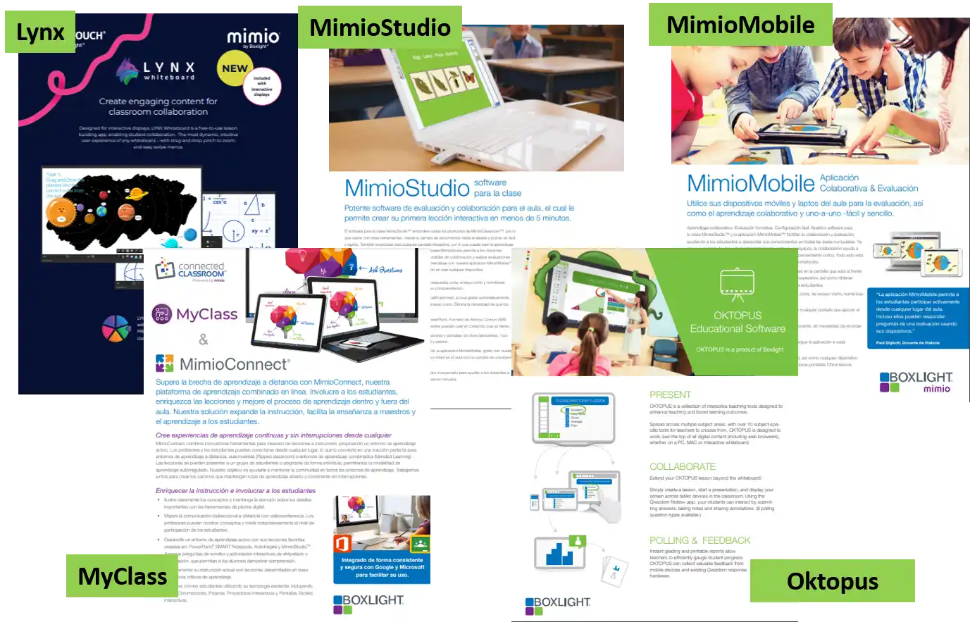 Clevertouch y Mimio incluyen diversos softwares especializados para educación